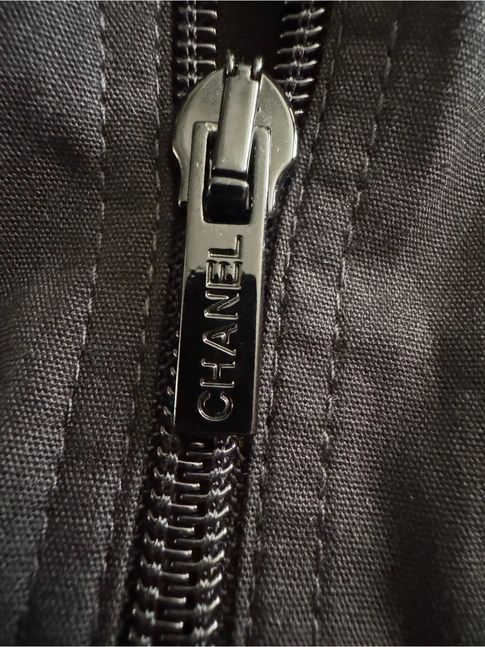 CHANEL Black Men’s Garment Travel Bag with White Logo